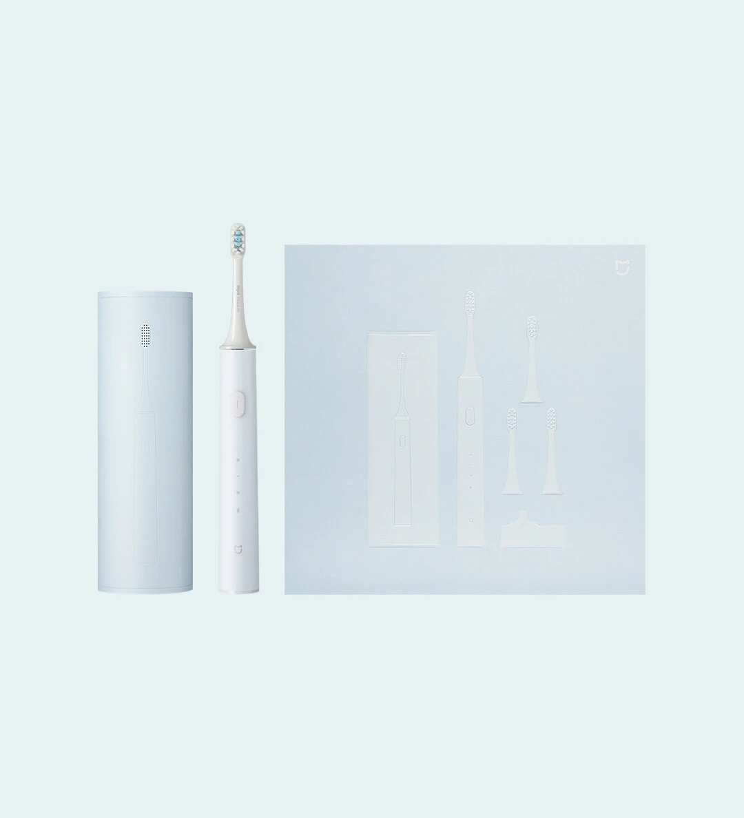 XIAOMI Mijia T500C Smart Sonic Electric Toothbrush 3 Speed High Frequency Whitening Oral Care Wireless Charging With 4 Brush Heads IPX7 Waterproof