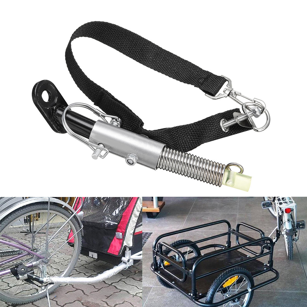 Universal Steel Bicycle Bike Trailer Baby/Pet Coupler Hitch Linker Connector Attachment