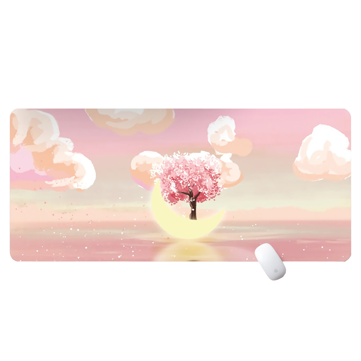 best price,keyboard,mouse,pad,moon,cherry,blossoms,400x900x2mm,discount