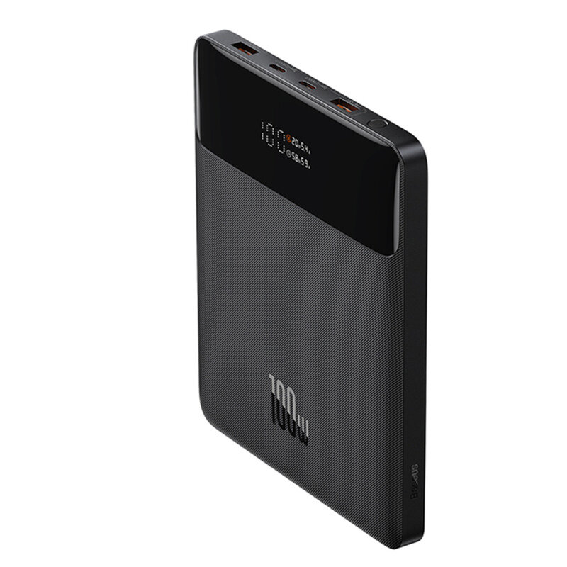 

Baseus 100W 20000mAh 4 Ports 2 USB + 2 Type-C PD3.0 QC3.0 with Time Management LED Display Fast Charging Power Bank Exte