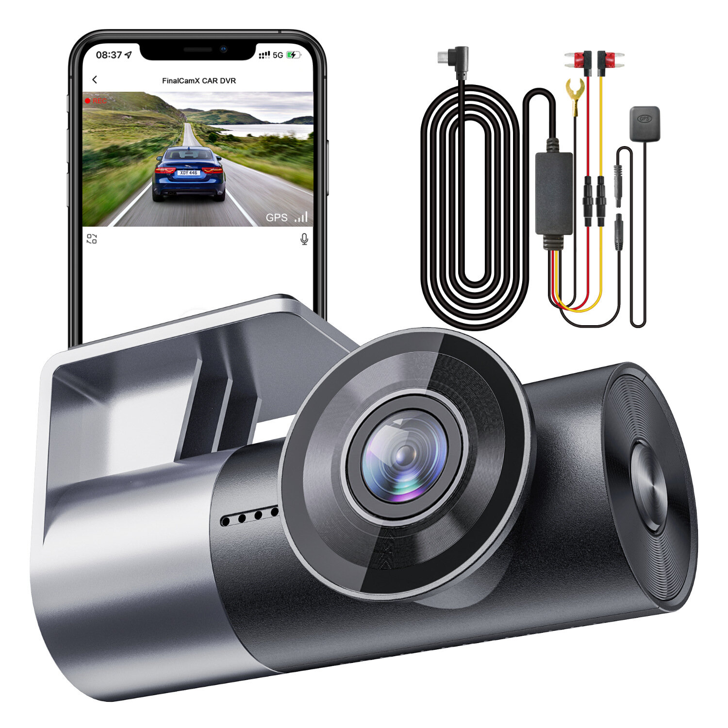 Car Front Windshield Dash Cam 1296P HD Night Vison DVR Camere Built In WIFI Loop Recording 24H Parking Monitor