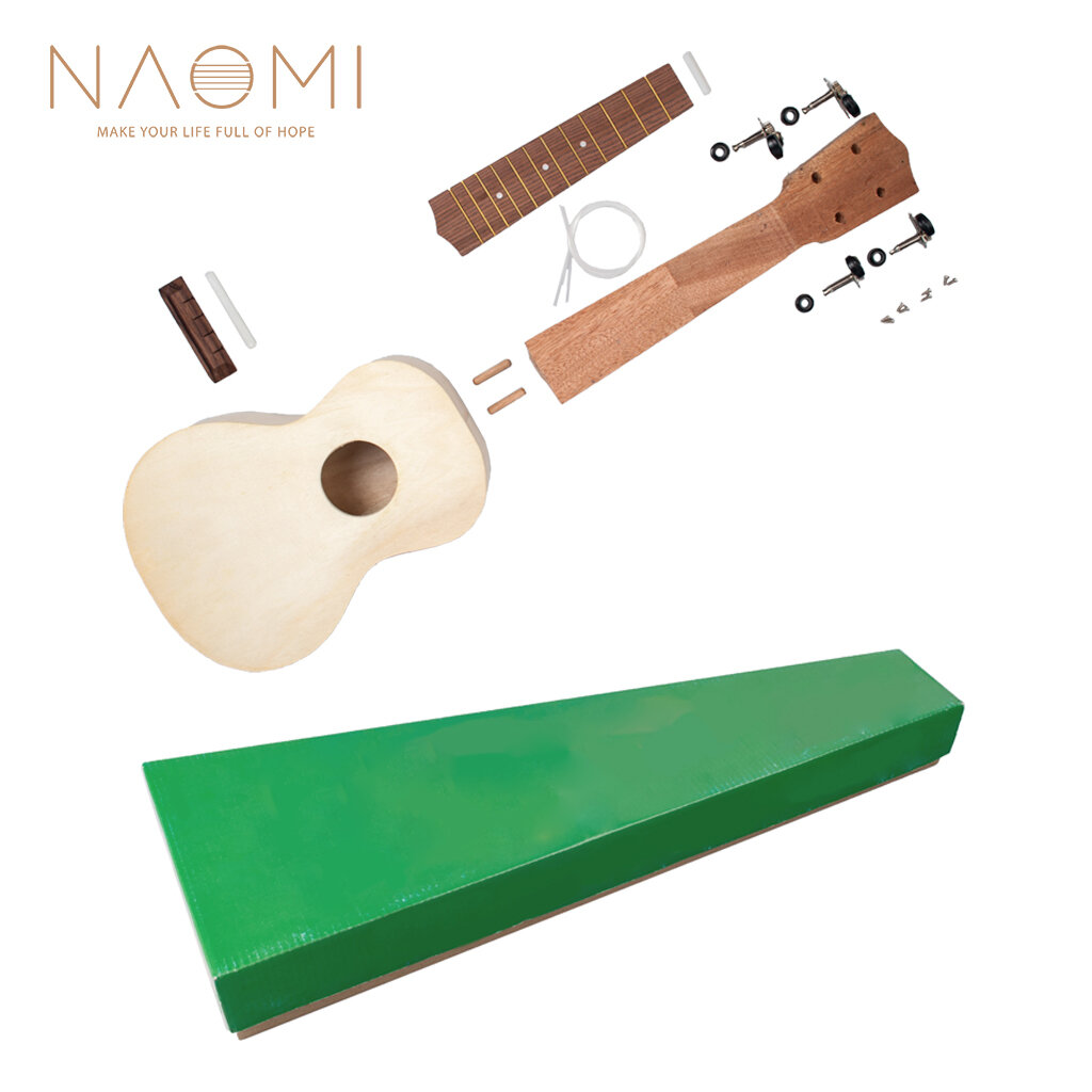 NAOMI 1 Set 21 `` Sopraan Unfinished Ukulele DIY Kit Maple Multiplex Body Hawaii Gitaar Ukulele Hand