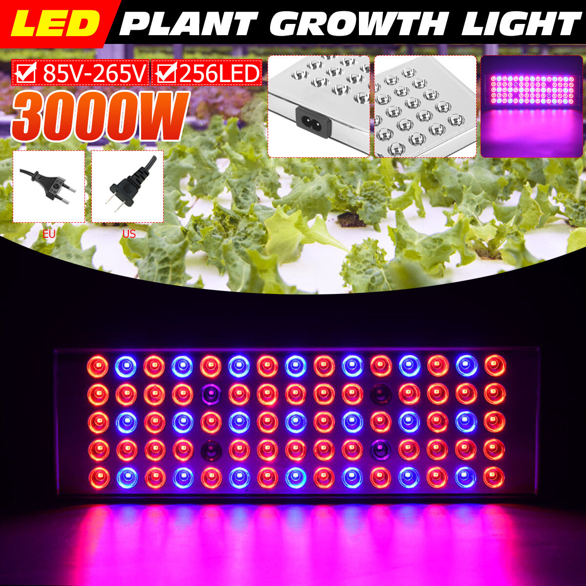 800W LED Grow Light Vollspektrum-Pflanzenpflanze für Hydroponik Veg Indoor