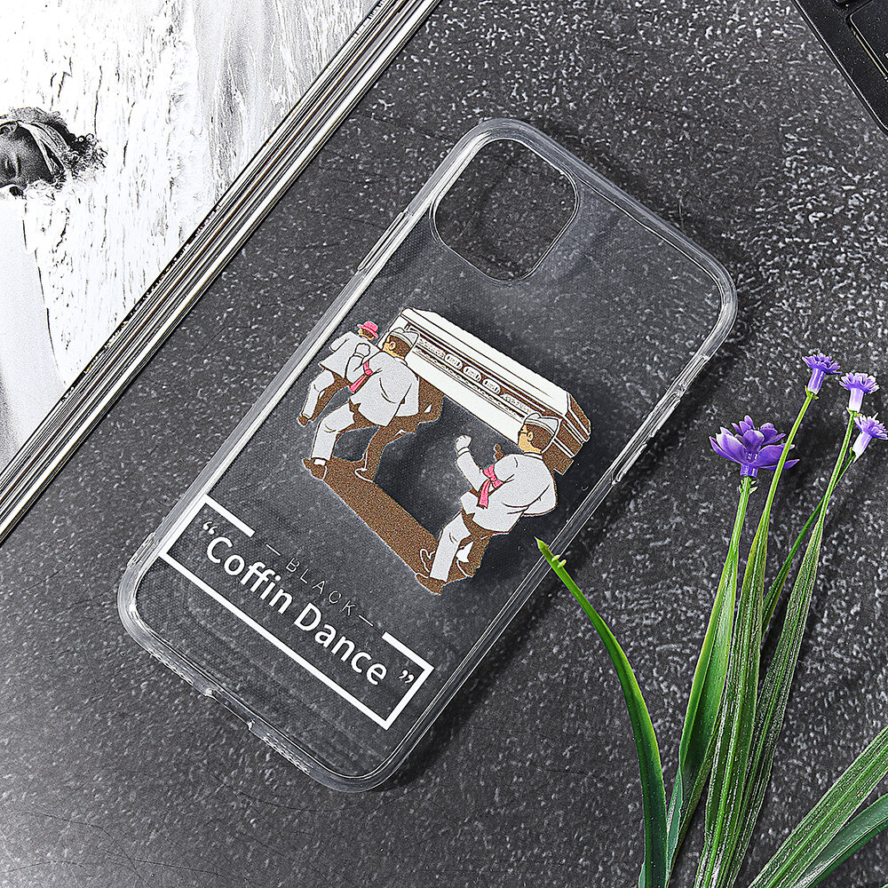 Bakeey Coffin Dance Team Pattern Fashion Cartoon Shockproof Transparent TPU Protective Case for iPho