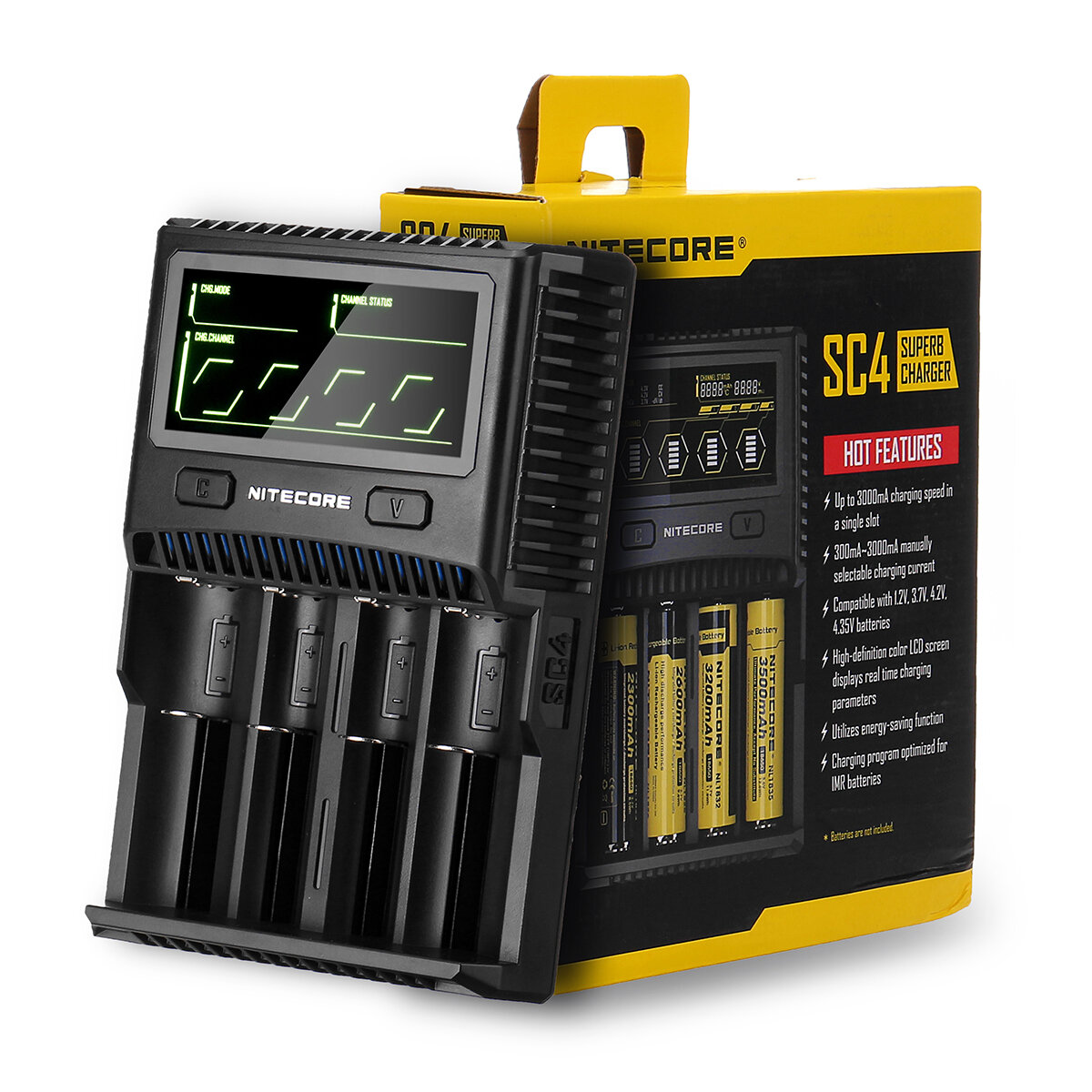best price,nitecore,sc4,battery,charger,discount