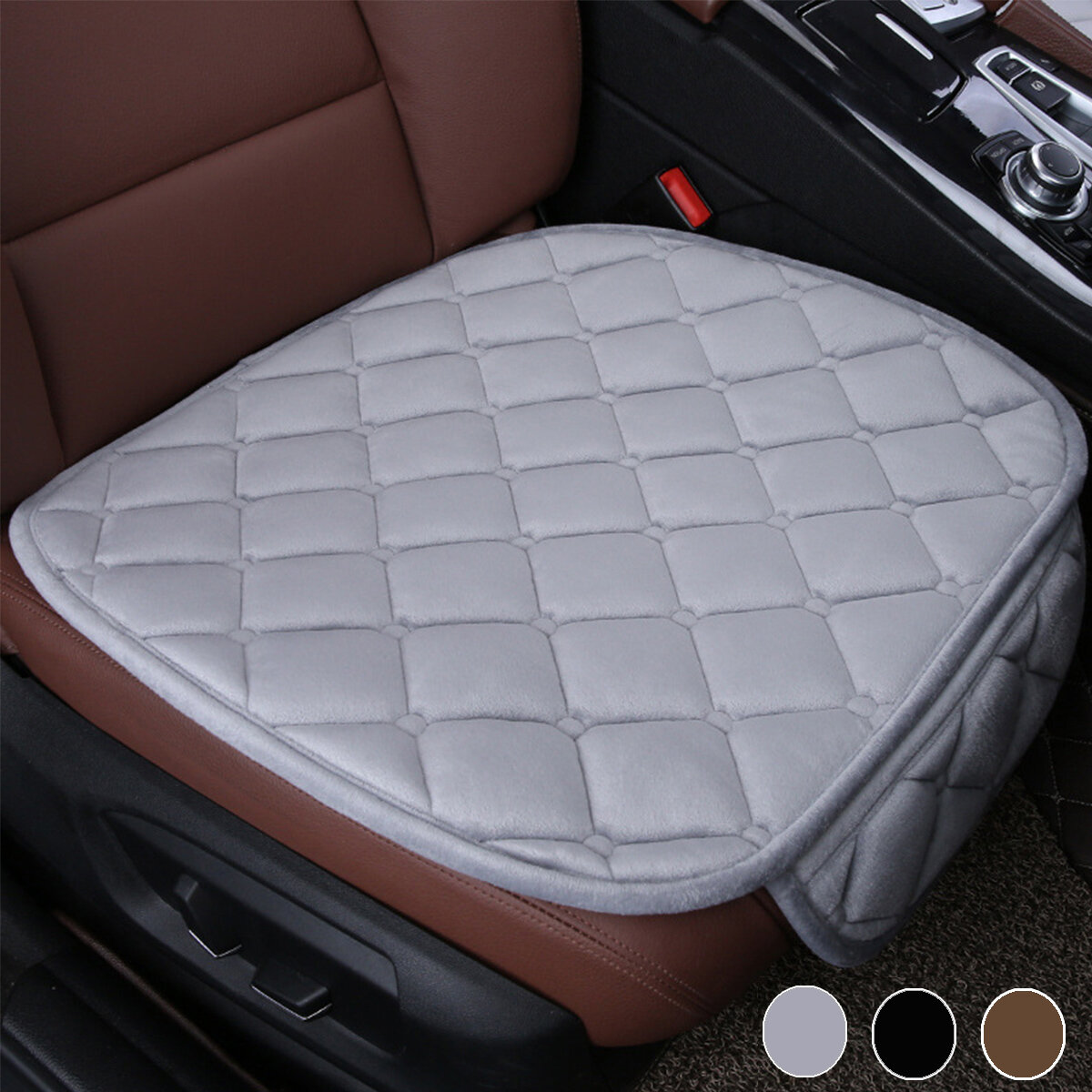 Universal Front Car Cushion Kurzes Fleece Stoff Sitzbezugkissen Komfortables Schutzpolster Mat Warmer Pad