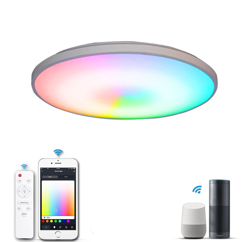 100V ~ 260V 30W RGBCW Wifi Smart Plafondlamp Afstandsbediening APP-bediening Werkt met Alexa Google 