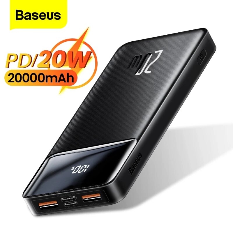 

Baseus Digital Display 20000mAh 20W PD QC3.0 Fast Charging Power Bank for iPhone 13 13 Mini 13 Pro Max For Samsung Galax