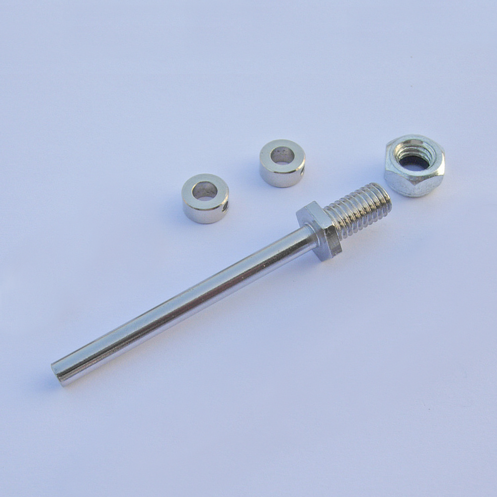 1 Piece Dia 3/4/5/6mm Steel Wheel Axle with Nuts Landing Gear Shaft Fittings M3/M4/M5/M6 Thread for RC Model Airplane