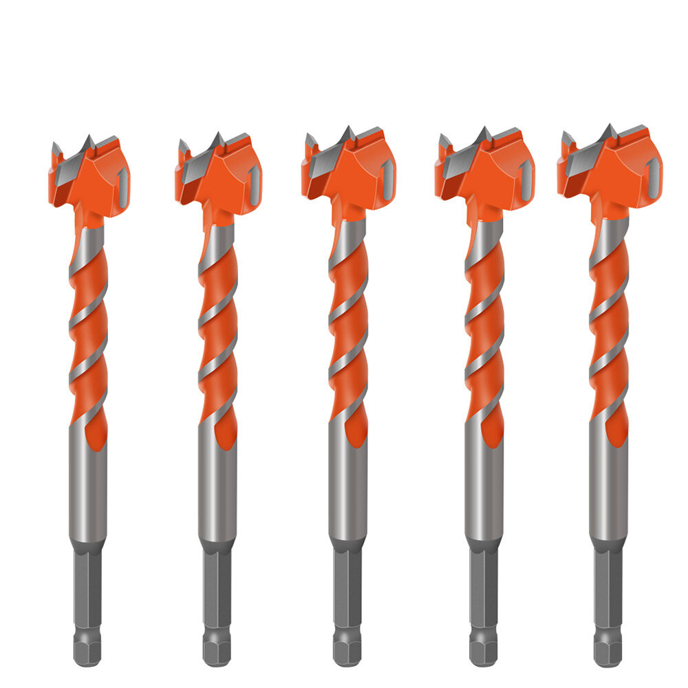 JGZUI 7mm Hex Shank Lengthen Core Drill Bit 16mm-25mm Woodworking Tools Hole Saw Cutter Hinge Boring Drill Bits