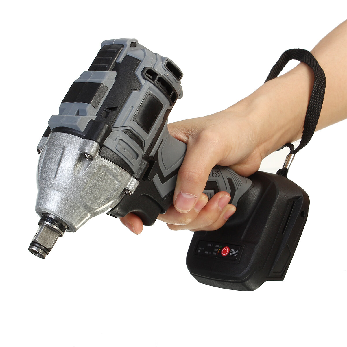 

18V Brushless Wrench Electric Impact Wrench Driver Cordless Screwdriver 1/2 Inch Chuck Adapted To Makita Battery