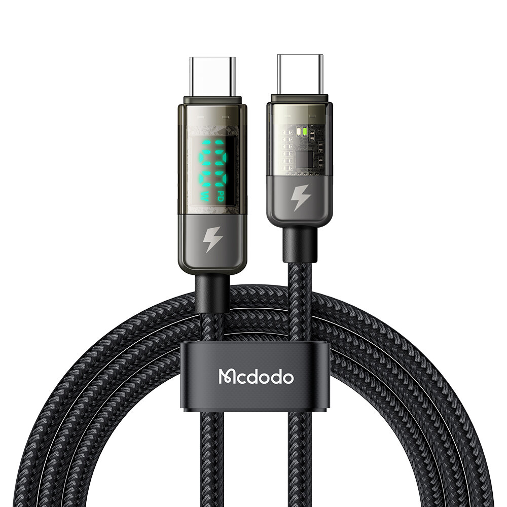 

Mcdodo CA-361 PD100W Type-C to Type-C Cable Fast Charging Data Transmission Copper Core Line 1.8M Long for Huawei Mate50