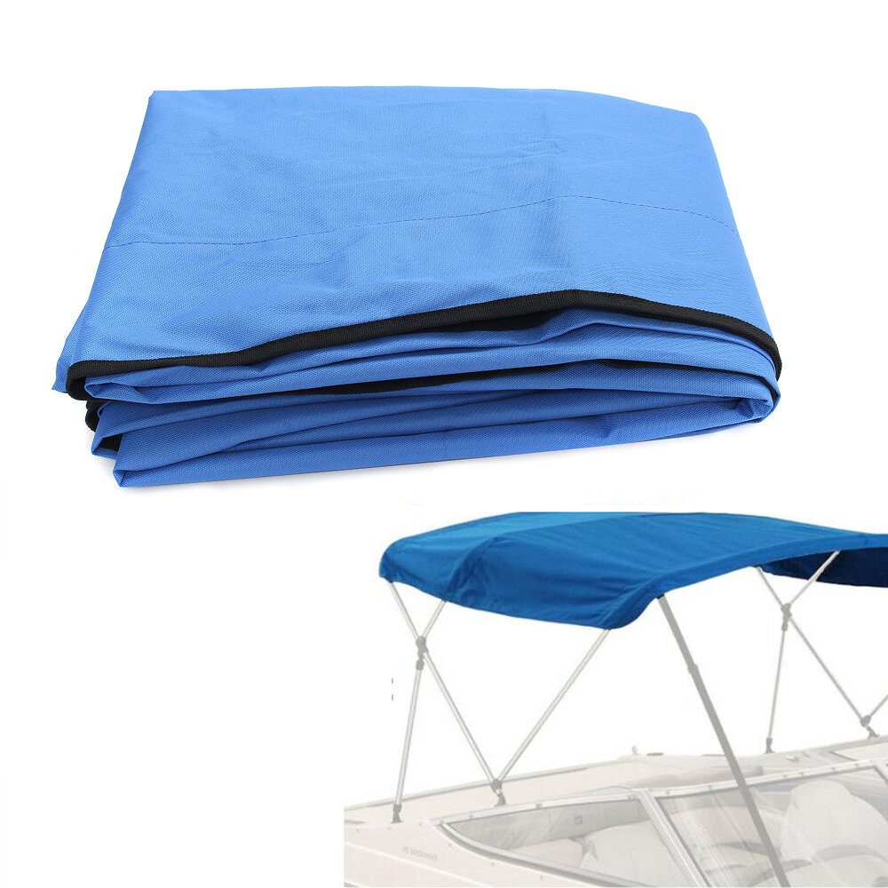 Waterproof Boat Replacement Canvas 600D Polyester Tent Top Cloth With Zipper Pockets No Frame