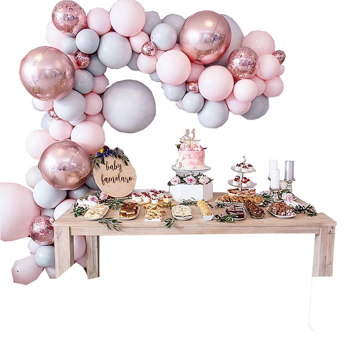 Macaron Ballonnen Set Garland Confetti Boog Ballonnen voor Verjaardag Bruiloft Baby Shower Verjaarda
