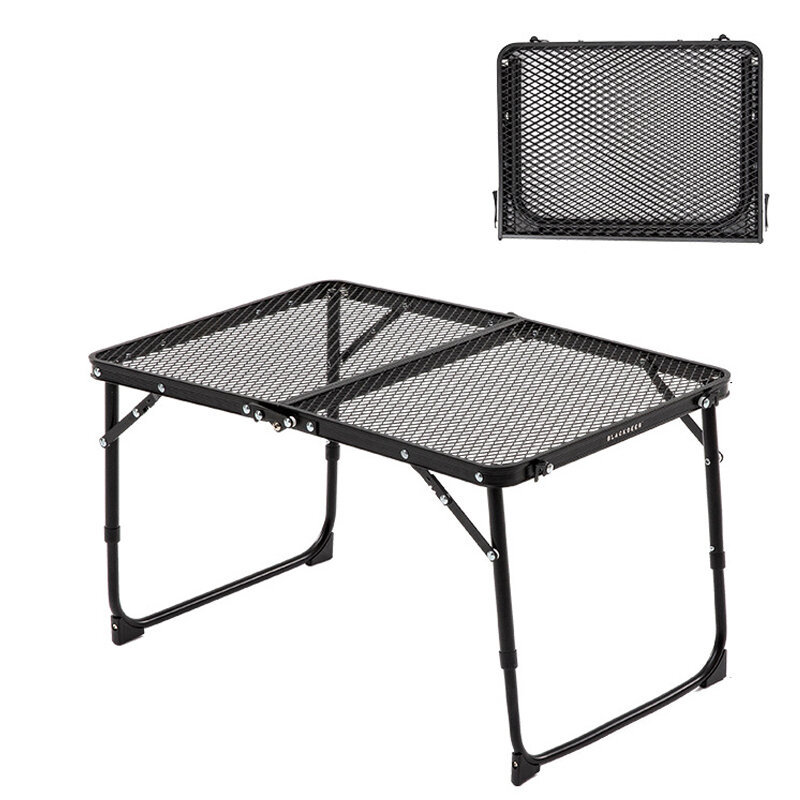 طاولة تخييم محمولة قابلة للطي من BLACKDEER Outdoor Furniture من الحديد ، طاولة بيكنيك فائقة الخفة قابلة للطي للحديقة