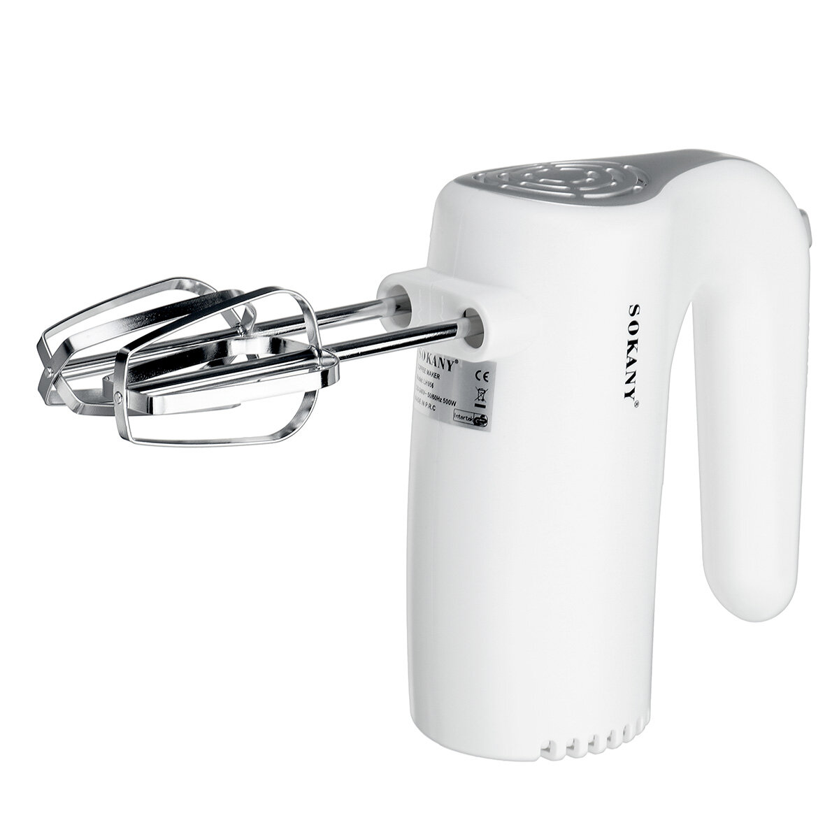 

SOKANY 500W Kitchen Electric Hand Mixer with 5 Speeds Whisk with Egg Beater Dough Hook