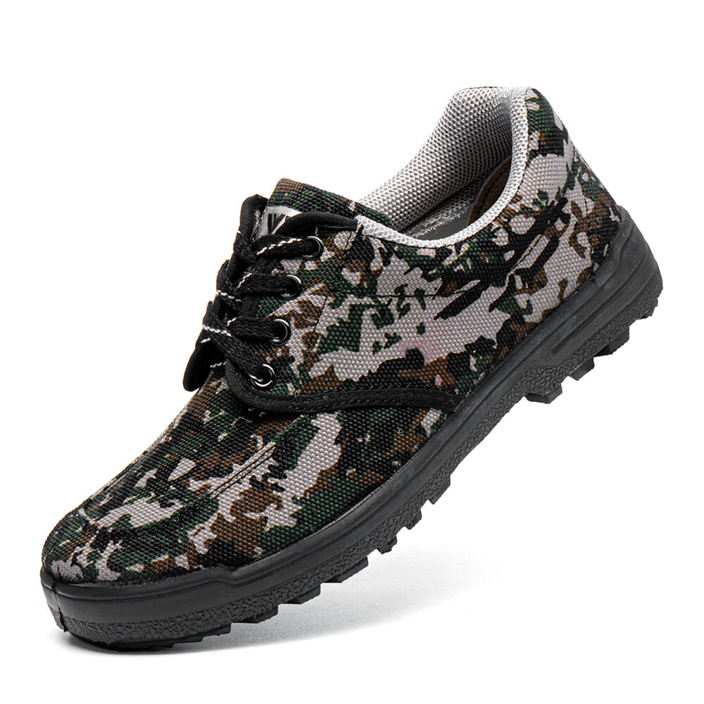 Men Camouflage Sneakers Site Slip Resistant Breathable Soft Work Style Shoes