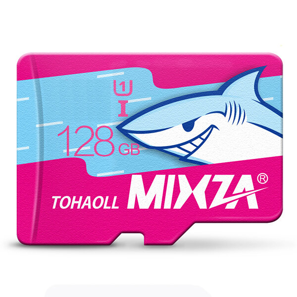 MIXZA Shark-editie geheugenkaart 128 GB TF-kaart Class10 voor smartphone Camera MP3