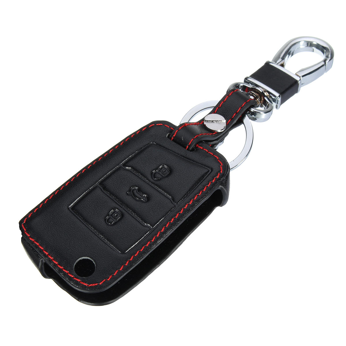 3 Buttons PU Leather Key Case Cover For Skoda Octavia Fabia Superb Yeti Rapid