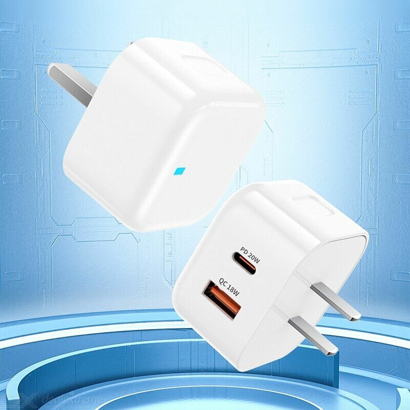 

WEKOME WP-U117 20W USB + Type-C Power Adapter QC3.0+PD Fast Charging Adapter US/EU Plug Charger for Samsung Galaxy S21 N