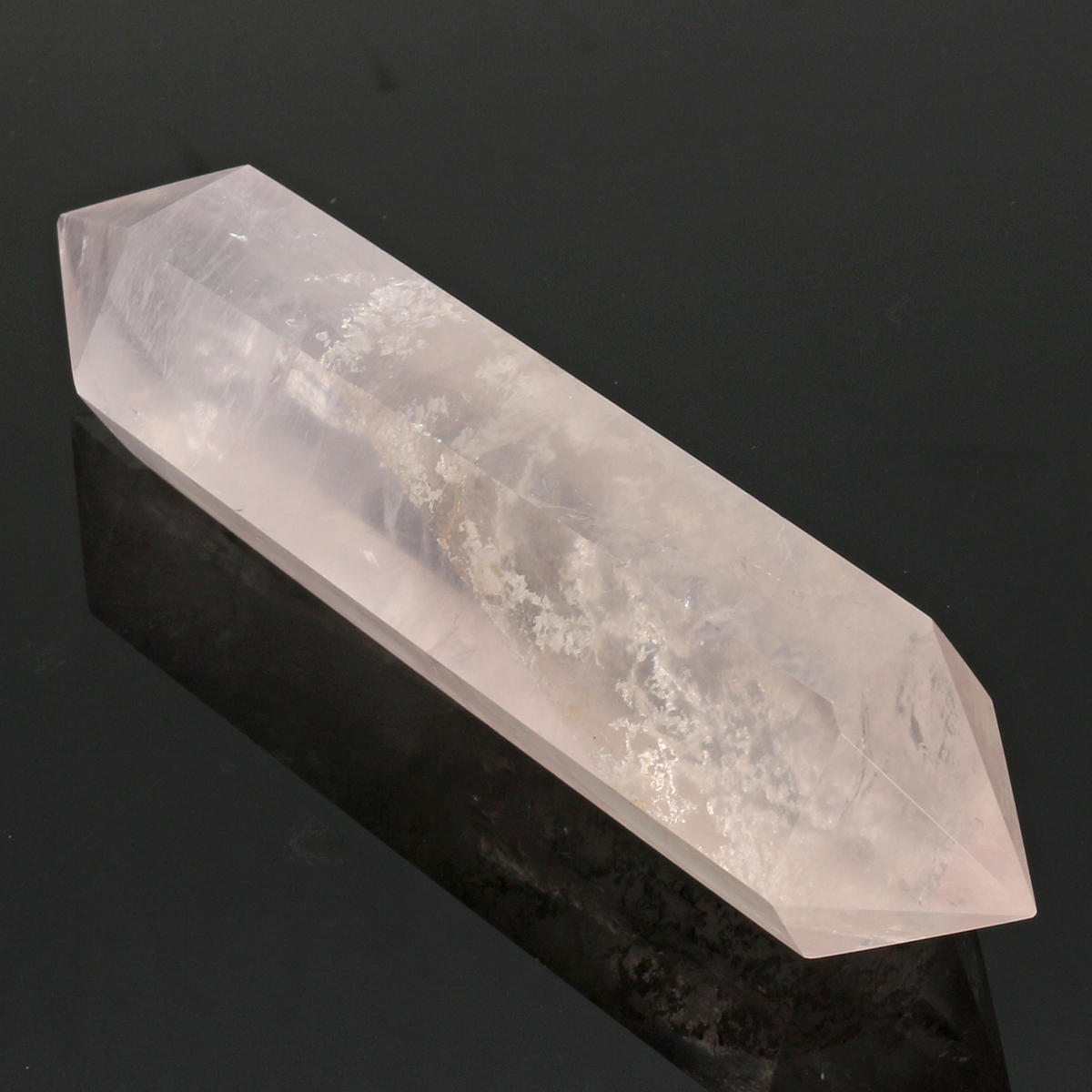 100 Natural Pink Rose Crystal Quartz Stone Point Double Terminated Wand Healing Desktop Decorations