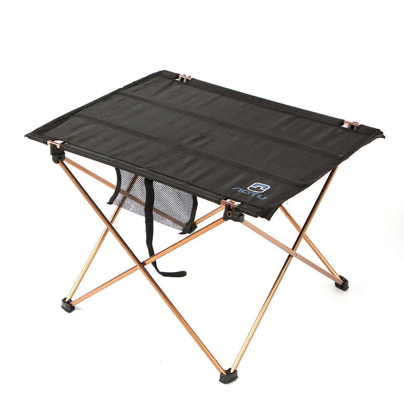 Mesa plegable para picnic al aire libre, escritorio de barbacoa de té de mesa de puerta de aleación de aluminio para acampar y hacer senderismo