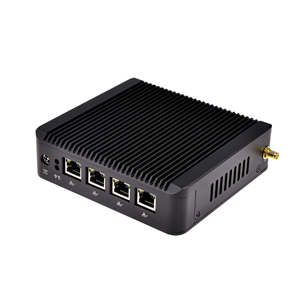 QOTOM Mini PC Q190G4 With 4 LAN Port Pfsense as Router Firewall Quad Core 2 GHz 4G RAM 32G SSD