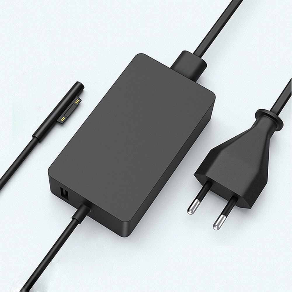 65W Surface Power Adapter Laptop Charger with USB Charging Port for Surface Book 13.5