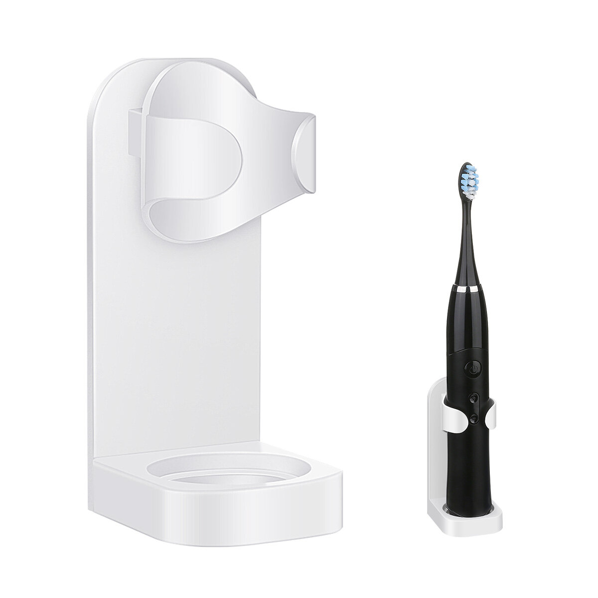 

Настенный держатель для электрических зубных щеток Ванная комната Кронштейн держателя Пластиковые изделия Стеллаж для хр