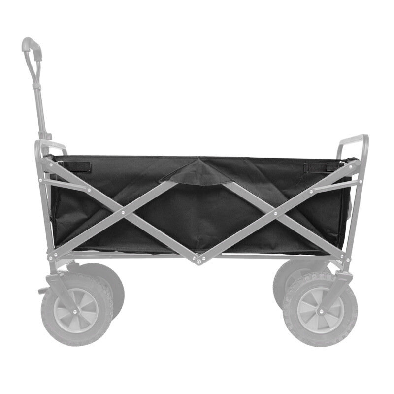 IPREE® Revêtement de chariot de jardin en polyester robuste noir, poche de rangement intérieure pour chariot de jardin utilitaire