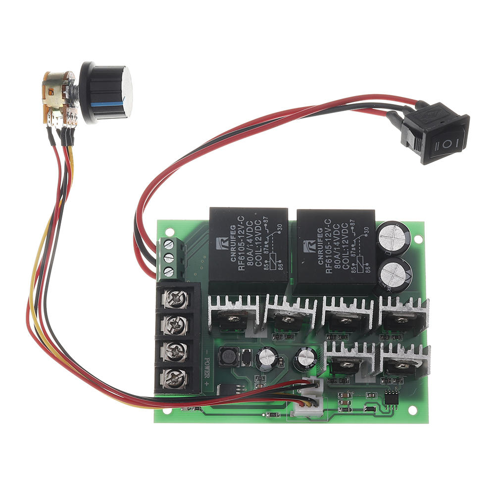 

DC 10-50V 12/24/48V 60A PWM DC Motor Speed Controller CW CCW Reversible Switch Module