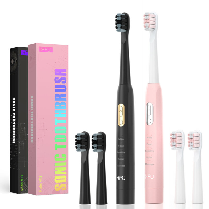 SEAGO XF11 Sonic Electric Toothbrush 40000 Strokes Vibration 5 Modes IPX7 Waterproof Whiten Teeth De