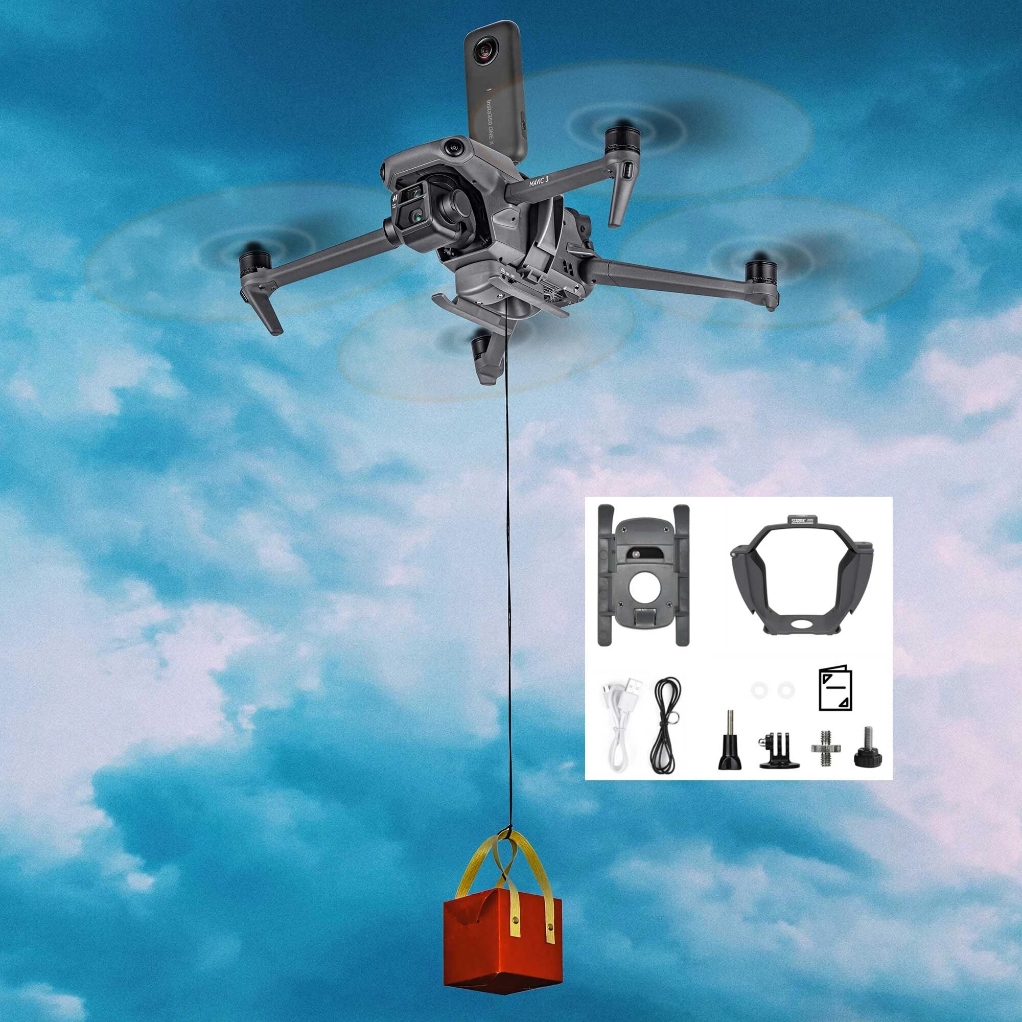 STARTRC Airdrop Air Dropping Systeem Remote Thrower Transport Gift Delivery Device met Verhoging Lan