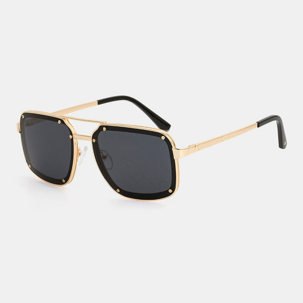 Men Retro Fashion Squae Frame UV Protection Summer Outdoor Sunglasses