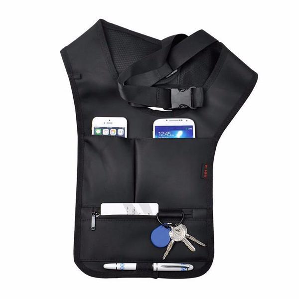 EDC Anti Theft Hidden Underarm Holster Black Nylon Bag Multifunction Inspector Shoulder Bag