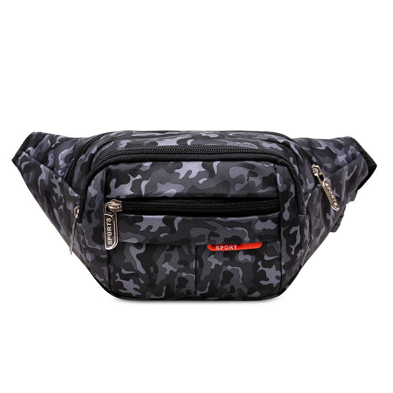 Men's Pockets Waterproof Shoulder Slung Mobile Phone Bag Camouflage Purse Waist Bag