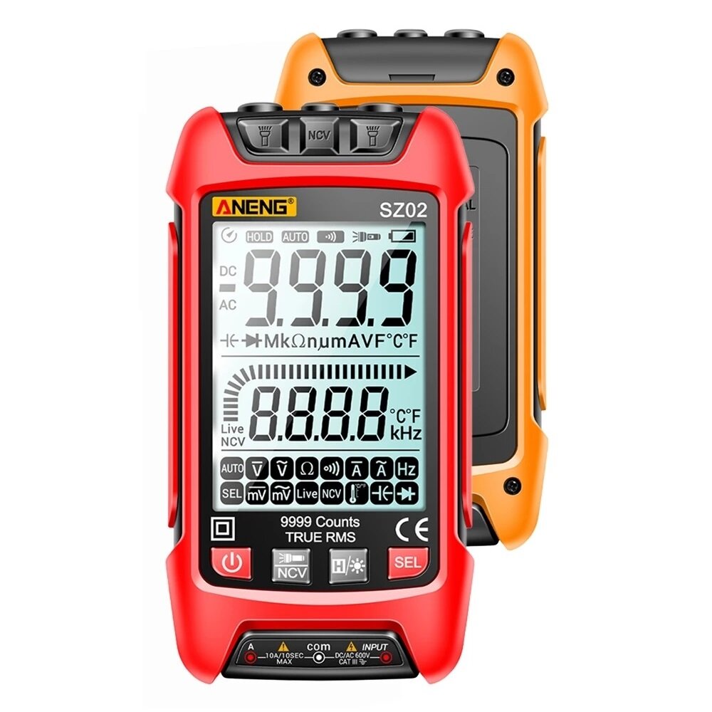 

ANENG SZ02 9000 Counts Auto Range True RMS Digital Multimeter High Precision Resistance Frequency Capacitor Tester