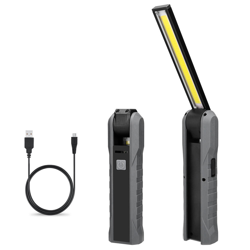 

XANES COB+LED 4Modes Emergency Worklight Outdoor Rotation USB Rechargeable Work Light with Magnetic Tail LED Flashlight