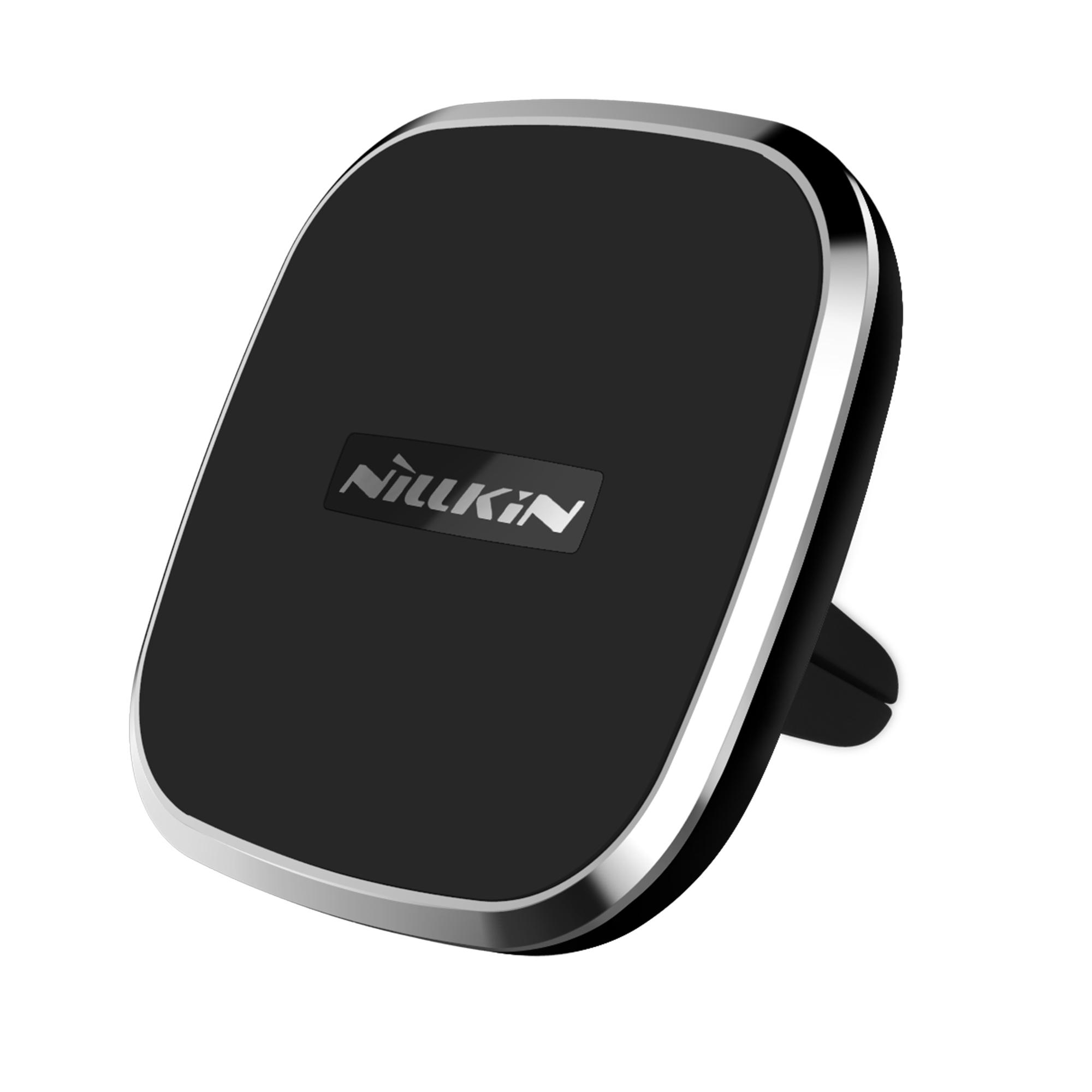 NILLKINエアベントマウント磁気QIワイヤレスカーチャージャー2 iphone Samsungブラック