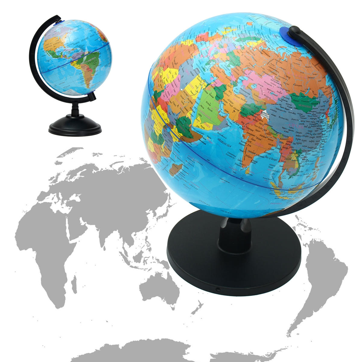 25cm rotating  world  earth  globe  atlas map geography 
