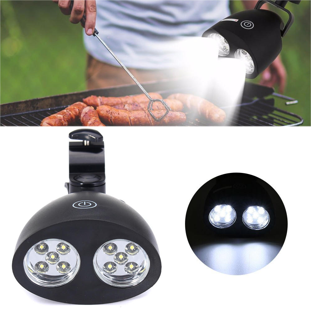 10 LED Churrasco Grill Churrasco Sensor Luz ao ar livre, impermeável, braçadeira, grampo, acampamento, luz DC 4.5V