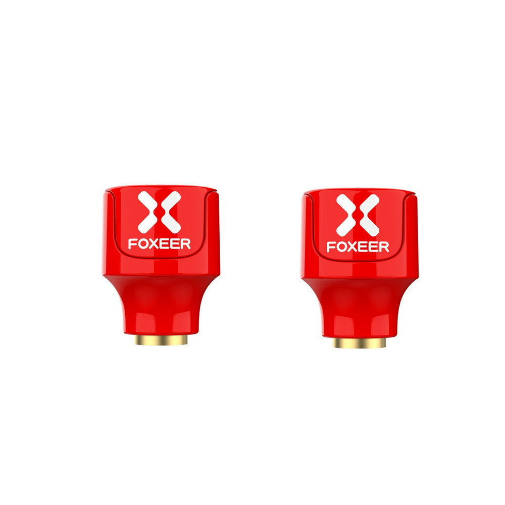 

2pcs Foxeer Lollipop 3 Stubby 5.8GHz 2.5Dbi RHCP/LHCP Omni FPV Antenna RP-SMA Male Red for RC Drone Goggles
