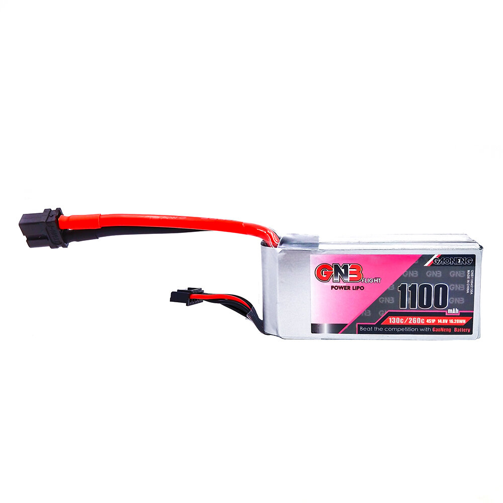 Gaoneng 14.8V 1100mAh 130C 4S XT60 Plug Lipo Battery for RC Racing Drone