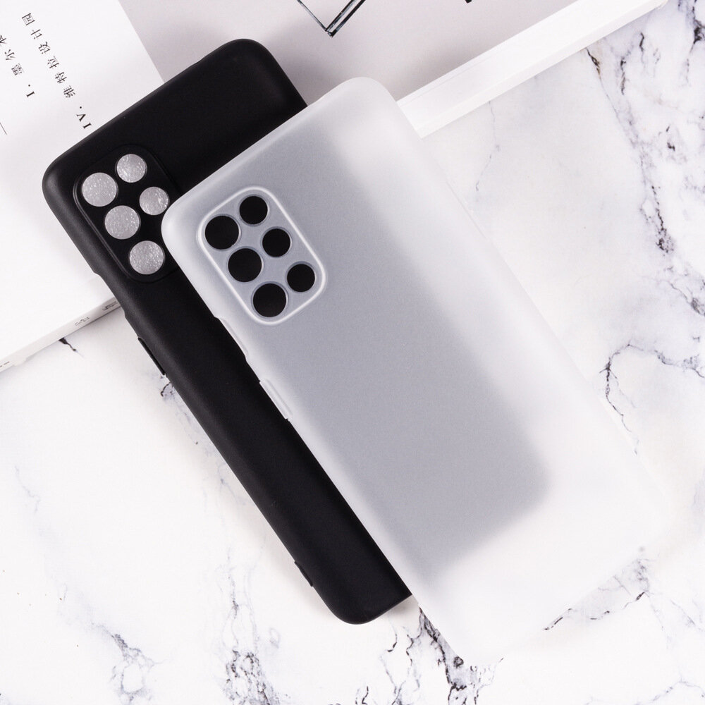 Bakeey voor OnePlus 8T Case Pudding Frosted Shockproof Ultradunne niet-geel met lensbeschermer Soft 