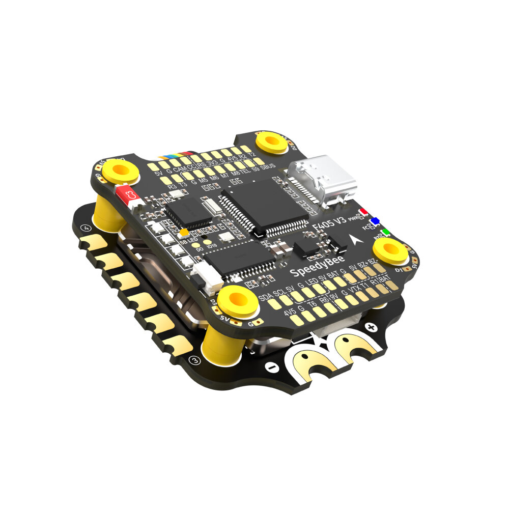

30.5x30.5mm SpeedyBee F405 V3 BLS 60A 4In1 ESC F4 OSD Flight Controller 3-6S with 9V 5V 3.3V BEC Output Stack for RC Dro