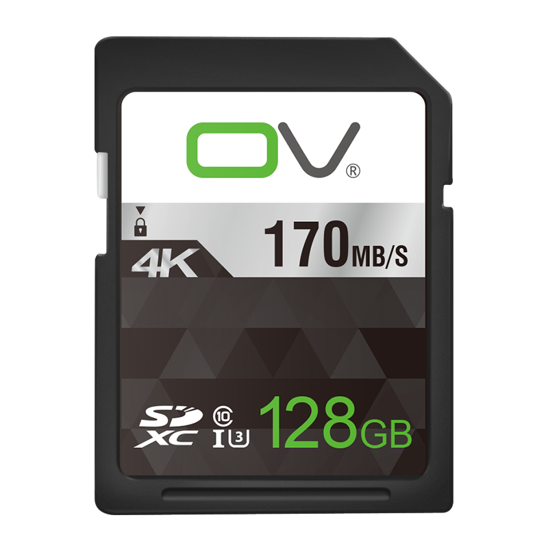 OV 128GB Storage Card SD Memory Card High Speed 170MB/S 4K HD Micro SD Card for SLR Digital Camera V