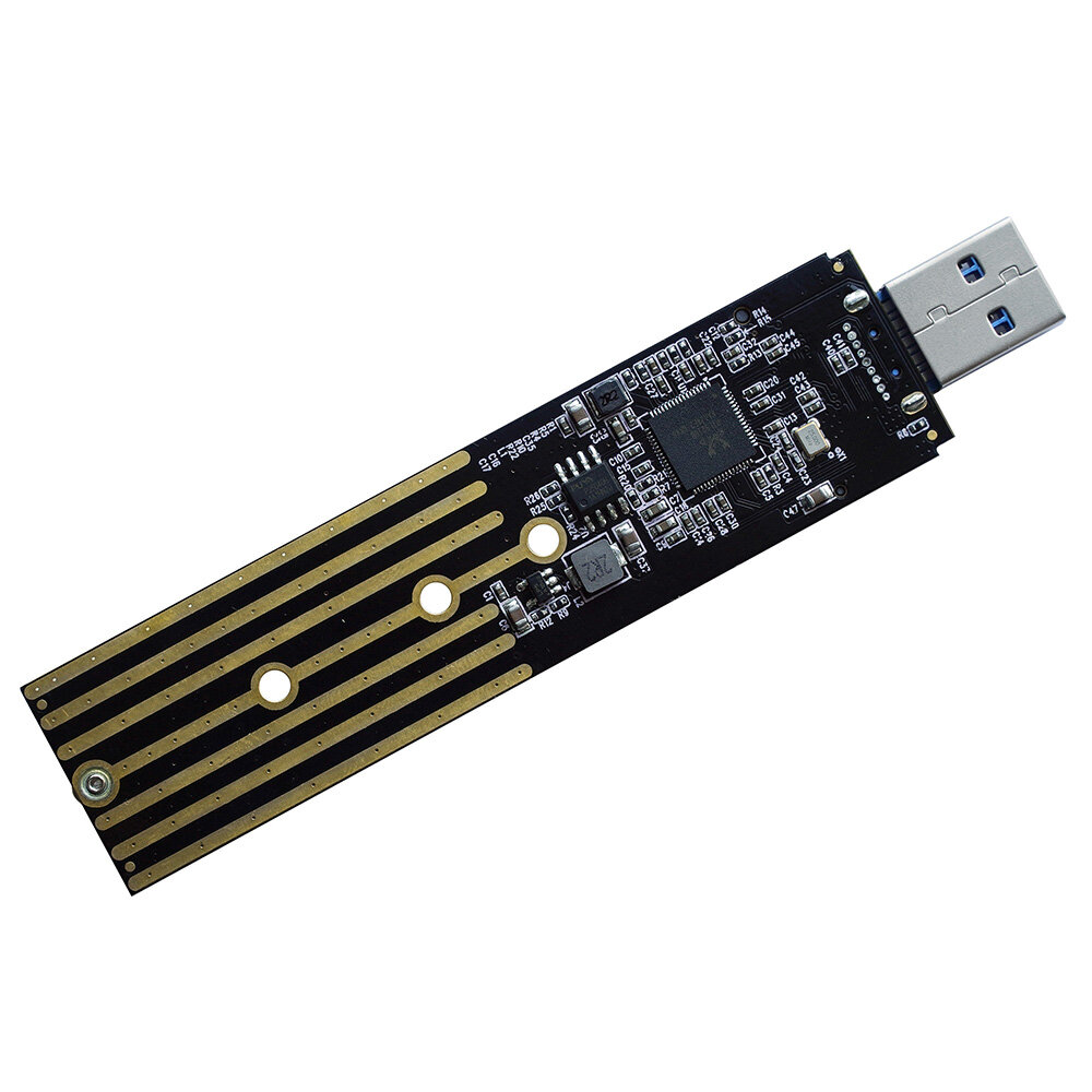 Yesunion M.2 NVMe PCIe to USB 3.1 Hard Drive Adapter Card 10Gbps M.2 NVMe/SATA Dual Protocol SSD Con