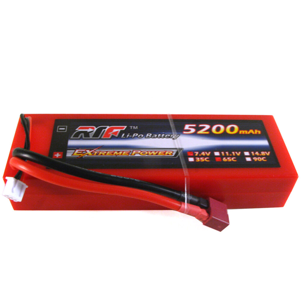 Giantpower RTF 7.4V 5200mAh 65C 2S Lipo Batterij T Plug voor 1/8 1/10 RC Auto Voertuigen Model Onder