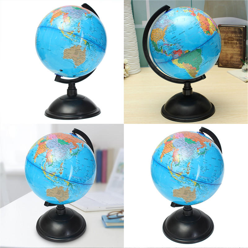 20cm Blue Ocean World Globe Map With Swivel Stand Geography