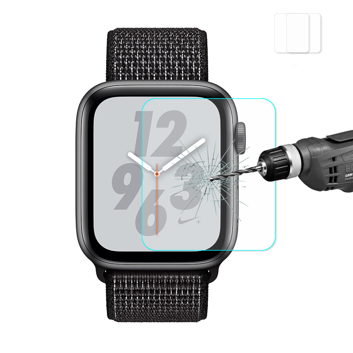 2 Packs Enkay Clear Watch Screen Protector For Apple Series 4/Apple Watch Series 5 44mm 0.2mm 2.5D S